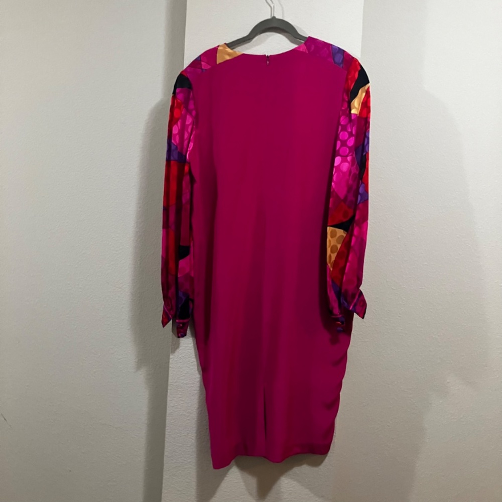 Papell Pucci inspired 100% silk fuchsba Barbie doll pink.Yes - Picture 2 of 11